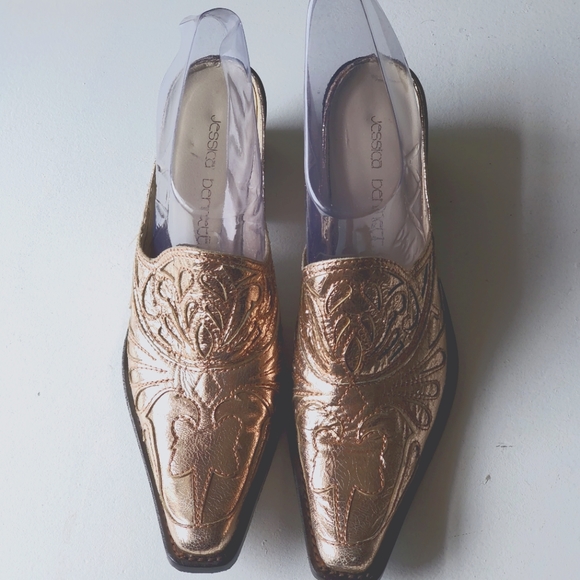 Jessica Bennet. Metallic Western Cowboy Mules - Picture 1 of 4